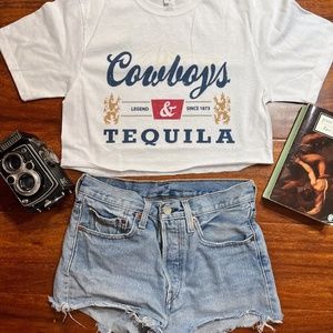 Cowboys and Tequila Crop-top